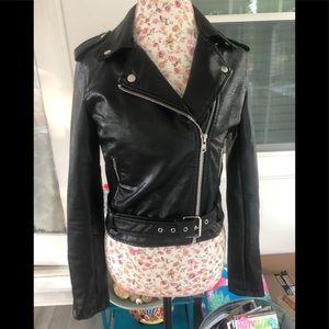 Black  Faux leather jacket